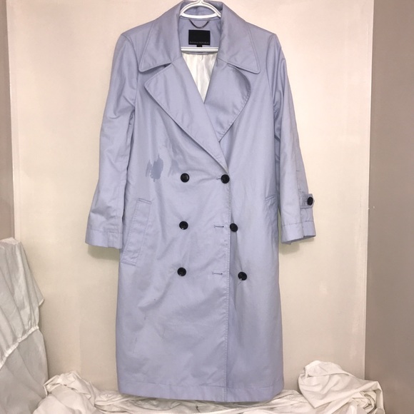 Banana Republic Periwinkle Blue Midi Trench Coat - Picture 5 of 14